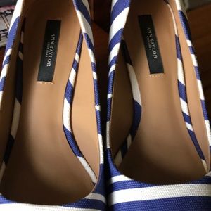 Ann Taylor Blue and White Wedge.